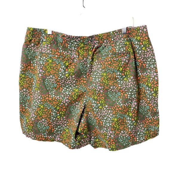 Lands' End Women's Multicolor Ditsy Floral Mid Rise Chino Shorts Plus Size 18W - Picture 2 of 6